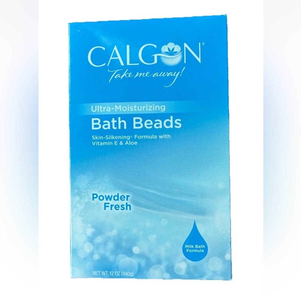 Calgon Milk Bath Beads Powder Fresh 12oz Moisturizing Vit E Aloe DISCONTINUED